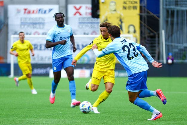 Soccer, Champions League 2025–2026 Bodo Glimt vs. Union Saint-Gilloise Bodo, August 11, 2026: Patrick Berg during the Champions League qualifying match between Bodo Glimt and Union Saint-Gilloise at Aspmyra Stadium. Photo by Mats Torbergsen, NTB, Bodo, Norway. EDITORIAL USE ONLY RESTRICTED USE FOR BETTING COMPANIES  Copyright: xMatsxTorbergsenx xNTBx