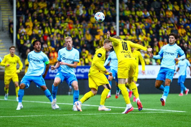 Soccer, Champions League 2025–2026 Bodo Glimt Union Saint Gilloise Bodo 20260811 Jens Petter Hauge misses the goal during the Champions League qualifying match between Bodo Glimt and Union Saint Gilloise at Aspmyra Stadium. Photo: Mats Torbergsen, NTB Bodo, Norway EDITORIAL USE ONLY RESTRICTED USE FOR BETTING COMPANIES  Copyright: xMatsxTorbergsenx xNTBx