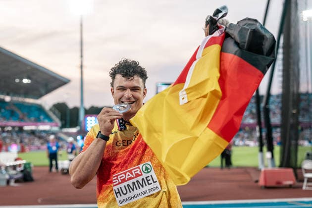 Merlin Hummel (Eintracht Frankfurt, Hammerwurf Maenner), GBR, Leichtathletik, Athletics, European Athletics Championships 2026, Leichtathletik Europameisterschaft 2026, Birmingham 2026, 09.08.2026, GBR, Leichtathletik, Athletics, European Athletics Championships 2026, Leichtathletik Europameisterschaft 2026, Birmingham 2026, 09.08.2026 Birmingham Copyright: xStefanxMayerx EP_SMR