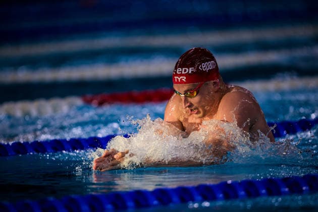 Sport Bilder des Tages #2 260811 Jan Kalusowski of Poland competes in the mixed 4x100 meters medley swimming relay final during day twelve of the 2026 European Aquatics Championships on August 11, 2026 in Saint-Denis. Photo: Joel Marklund BILDBYRAN kod JM JM0839 bbeng simning swimming svomming 2026 european aquatics championships em Copyright: JOELxMARKLUND BB260811JM225