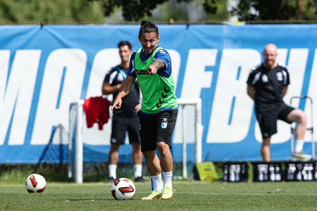 Baris Atik (1. FC Magdeburg,23) - 2. Fußball Bundesliga Saison 2026-2027 1. FC Magdeburg Training an der Avnet Arena in Magdeburg - Fußball,Mann,Männer,Deutschland,11.08.2026