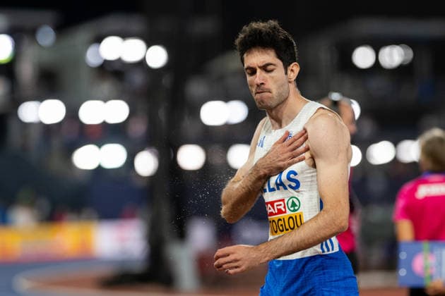 260811 Miltiadis Tentoglou of Greece celebrates in men s long jump final during day 2 of the 2026 European Athletics Championships on August 11, 2026 in Birmingham. Photo: Mathias Bergeld BILDBYRAN kod MB MT1065 friidrott athletics friidrett friidrotts-em em friidretts-em 2026 european athletics championships 2 bbeng Copyright: MATHIASxBERGELD BB260811MB141