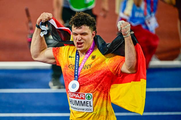 Merlin HUMMEL (Germany, Eintracht Frankfurt, HAMMER THROW Men) GBR, European Athletics Championships, Athletics, 11.08.2026, GBR, European Athletics Championships, Athletics, 11.08.2026, Birmingham Copyright: xEibnerxPressefoto JanxPapenfussx EP_JPS