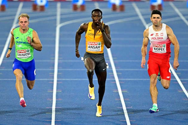Owen ANSAH (Germany, Hamburger SV, 100m Men) GBR, European Athletics Championships Birminghm, 11.08.2026, Jan Papenfuss GBR, European Athletics Championships Birminghm, 11.08.2026, Birmingham