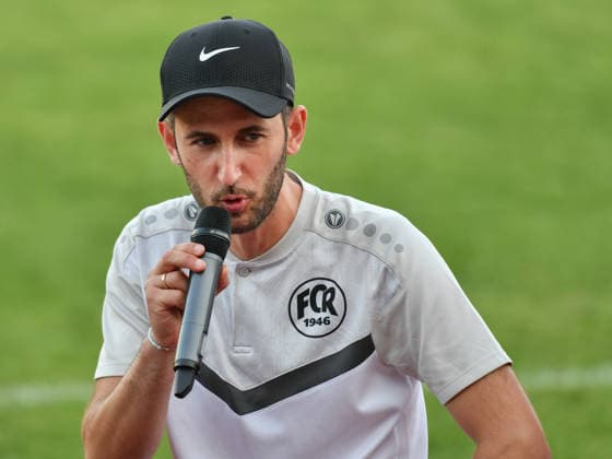 Marc Mutschler (FC Rottenburg, Trainer) bei der Pressekonferenz FC Rottenburg vs. SV Stuttgarter Kickers ,Fussball, WFV-Pokal, Gruppe 3, 3. Runde, Wuerttemberg, Saison 2026 2027, 11.08.2026, FC Rottenburg vs. SV Stuttgarter Kickers ,Fussball, WFV-Pokal, Gruppe 3, 3. Runde, Wuerttemberg, Saison 2026 2027, 11.08.2026 Rottenburg am Neckar Copyright: xEibner-Pressefoto RalphxKunzex EP_RKE