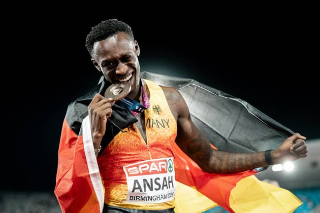 Owen Ansah (Hamburger SV, 100m Maenner), GBR, Leichtathletik, Athletics, European Athletics Championships 2026, Leichtathletik Europameisterschaft 2026, Birmingham 2026, 09.08.2026, GBR, Leichtathletik, Athletics, European Athletics Championships 2026, Leichtathletik Europameisterschaft 2026, Birmingham 2026, 09.08.2026 Birmingham Copyright: xStefanxMayerx EP_SMR