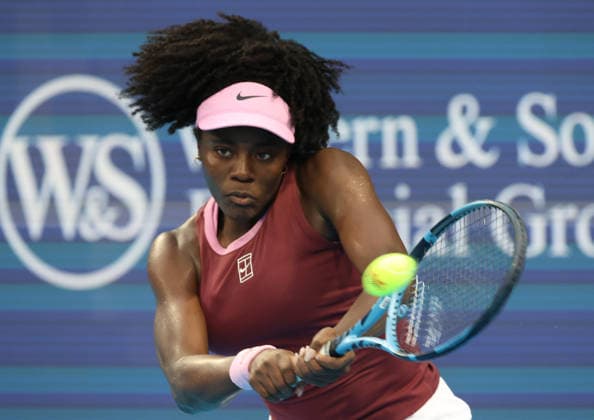 August 11, 2026, Mason, Ohio, USA: AKASHA URHOBO of USA during the match against H. Vandewinkel of Belgium in qualification before tennis tournament WTA, Tennis Damen 1000 Cincinnati Open in Mason, USA. Mason USA - ZUMAc278 20260811_zsp_c278_040 Copyright: xMarcinxCholewinskix