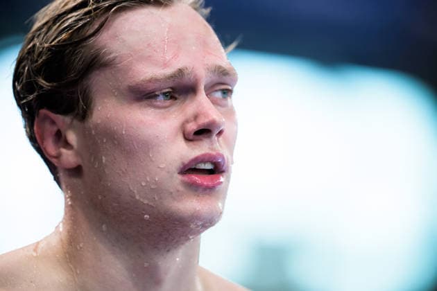 260812 Melker Rosengren of Sweden after competing in men™s 100 meters butterfly swimming heats during day 13 of the 2026 European Aquatics Championships on August 12, 2026 in Saint-Denis. Photo: Joel Marklund BILDBYRAN kod JM JM0840 bbeng simning swimming svomming 2026 european aquatics championships em Sverige depp Copyright: JOELxMARKLUND BB260812JM019