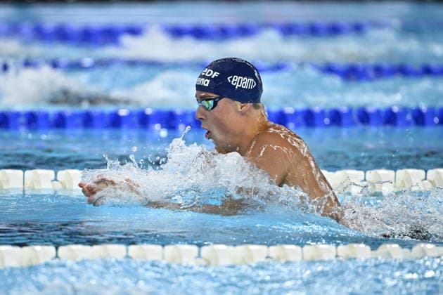 PARIS, FRANCE 20260812 Sam Bengtsson Nimander in the 200 m breaststroke trials during the European Swimming Championships in Paris.