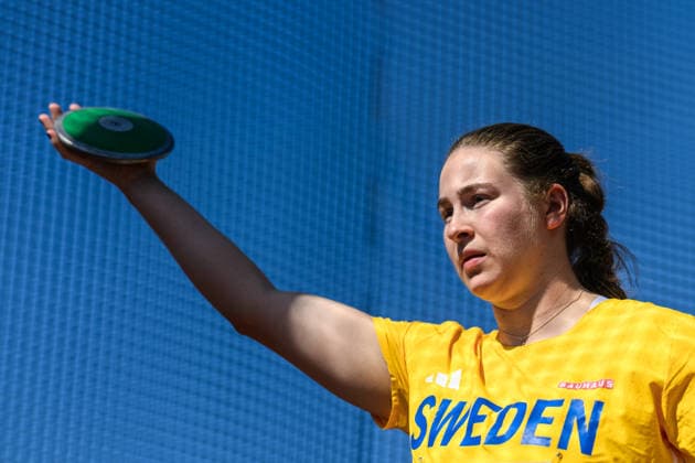 260812 Ebba Salomonsson Lind of Sweden competes in women™s discus throw during day 3 of the 2026 European Athletics Championships on August 12, 2026 in Birmingham. Photo: Mathias Bergeld BILDBYRAN kod MB MT1066 friidrott athletics friidrett friidrotts-em em friidretts-em 2026 european athletics championships 3 bbeng sweden sverige discus throw diskos diskus Copyright: MATHIASxBERGELD BB260812MB012