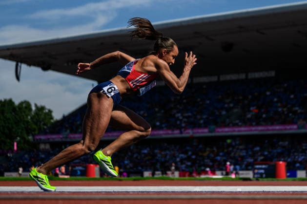 260812 Astri Ayo Lakeri Ertzgaard of Norway competes in women™s 400 meter qualification during day 3 of the 2026 European Athletics Championships on August 12, 2026 in Birmingham. Photo: Maxim Thore BILDBYRAN kod MT MT1066 friidrott athletics friidrett friidrotts-em em friidretts-em 2026 european athletics championships 3 bbeng dam damer women norge norway Copyright: MAXIMxTHORE BB260812MT018
