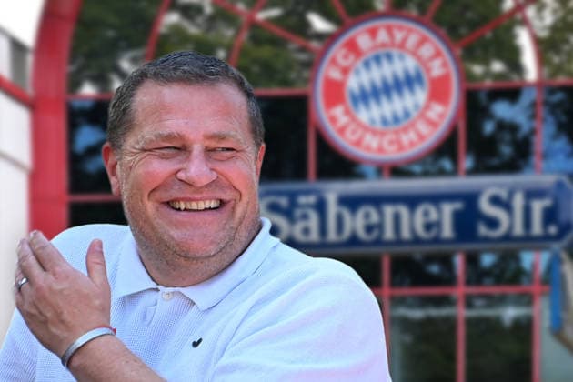 ACHTUNG FOTOMONTAGE: Entscheidung um Max EBERL (Sportvorstand FC Bayern Muenchen) offenbar gefallen-Vertrag verlaengert. ARCHIVFOTO: lacht,lachen,lachend,optimistisch,gutgelaunt, Einzelbild,angeschnittenes Einzelmotiv,Halbfigur,halbe Figur. Testspiel FC Rottach Egern - FC Bayern Muenchen Trainingslager in Rottach Egern am 30.07.2026. Fussball 1. Bundesliga,Saison 2026 2027.