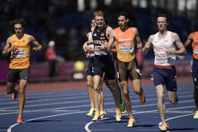 2026 European Athletics Outdoor Championships, Day 3, Birmingham, England, August 12, 2026: Tobias Gronstad in the men’s 800-meter semifinal at the 2026 European Athletics Championships at Alexander Stadium in Birmingham on Wednesday. Photo: Beate Oma Dahle, NTB, Birmingham, England. EDITORIAL USE ONLY. RESTRICTED USE FOR BETTING COMPANIES.  Copyright: xBeatexOmaxDahlex xNTBx