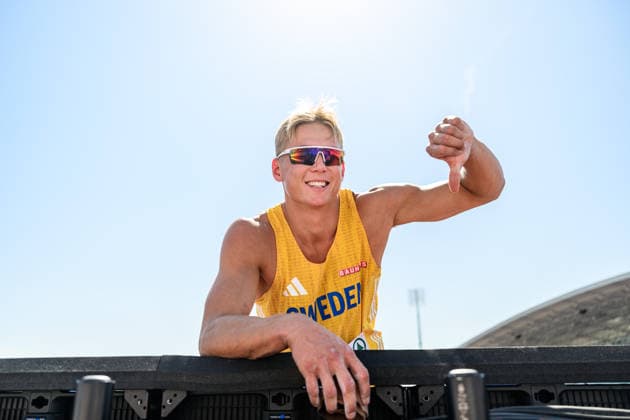 260812 Emil Uhlin of Sweden looks dejected while competing in men s decathlon shot put during day 3 of the 2026 European Athletics Championships on August 12, 2026 in Birmingham. Photo: Mathias Bergeld BILDBYRAN kod MB MT1066 friidrott athletics friidrett friidrotts-em em friidretts-em 2026 european athletics championships 3 bbeng sweden sverige decathon tikamp tiokamp depp Copyright: MATHIASxBERGELD BB260812MB055