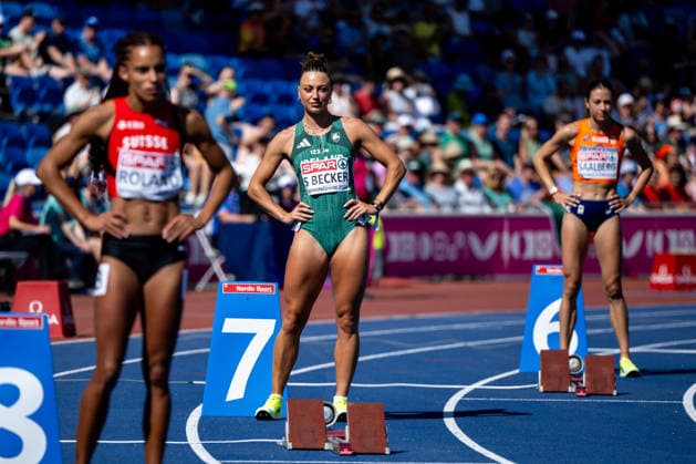 12.08.2026, GBR, Leichtathletik, Europameisterschaft 2026, Morgensession Tag 3, Birmingham Sophie Becker ( Irland ), 400 Meter Damen, Vorlauf Birmingham Alexander Stadium England Großbritannien Copyright: xNordphoto Memmlerx