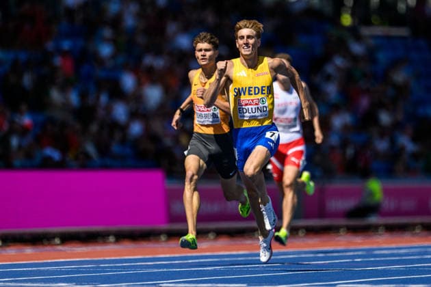 260812 Oskar Edlund of Sweden competes in men s heptathlon 400 meter hurdles semi final during day 3 of the 2026 European Athletics Championships on August 12, 2026 in Birmingham. Photo: Maxim Thore BILDBYRAN kod MT MT1066 friidrott athletics friidrett friidrotts-em em friidretts-em 2026 european athletics championships 3 bbeng semifinal sweden sverige hurdles hekk häck Copyright: MAXIMxTHORE BB260812MT074