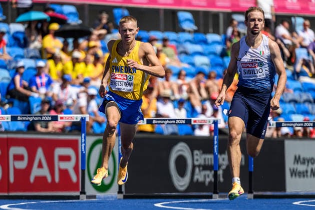 260812 Carl Bengtström of Swedencompetes in men s heptathlon 400 meter hurdles semi final during day 3 of the 2026 European Athletics Championships on August 12, 2026 in Birmingham. Photo: Mathias Bergeld BILDBYRAN kod MB MT1066 friidrott athletics friidrett friidrotts-em em friidretts-em 2026 european athletics championships 3 bbeng sweden sverige hurdles hekk häck Copyright: MATHIASxBERGELD BB260812MB068