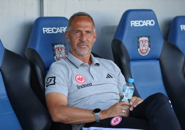 12.08.2026, Fussball Testspiel, FSV Frankfurt - Eintracht Frankfurt, v.l., Trainer Adi Hütter (Eintracht Frankfurt) DFL DFB REGULATIONS PROHIBIT ANY USE OF PHOTOGRAPHS AS IMAGE SEQUENCES AND OR QUASI-VIDEO. xdcx Copyright: HMBxMedia Claus