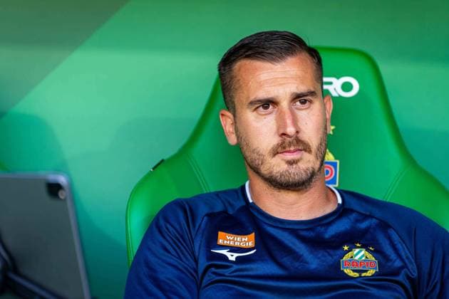 SOCCER - UEFA ECL, Rapid vs Paide VIENNA,AUSTRIA,12.AUG.26 - SOCCER - UEFA Conference League, qualification, SK Rapid Wien vs Paide Linnameeskond. Image shows assistant coach Luka Pavlovic (Rapid).  GEPAxpictures xKevinxHackner