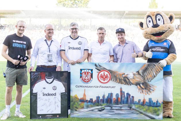 Testspiel: FSV Frankfurt - Eintracht Frankfurt, 12.08.2026 Gemeinsam für Frankfurt mit Axel Hellmann & Markus Krösche, FSV Frankfurt - Eintracht Frankfurt, Frankfurt, BBBank Arena, 12.8.2026 Copyright: xBEAUTIFULxSPORTS Gawlikx