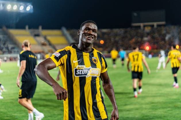 Superbet Supercup Greece, AEK Athen vs. OFI Kreta am 12.08.2026 im Pankritio Stadion in Heraklion Tor zum 2:2 durch Zine Copyright: xBahhoxKarax