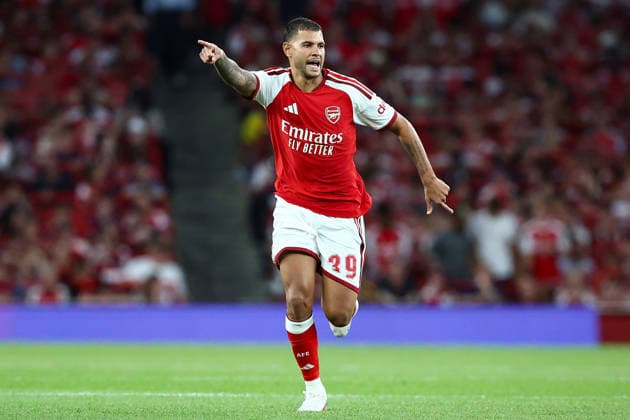 Arsenal v Como, Pre-Season Friendly Bruno Guimaraes of Arsenal during the Arsenal v Como Pre-Season Friendly match at the Emirates Stadium, London, England on 12 August 2026 Credit: Ian Stephen Every Second Media Editorial use only. All images are copyright Every Second Media Limited. No images may be reproduced without prior permission. Copyright: xIMAGO EveryxSecondxMediax ESM-2089-0030 IanxStephenx xEveryxSecondxMediax