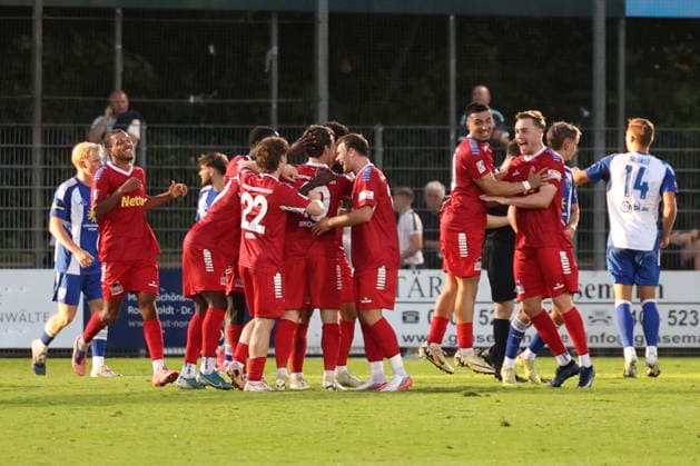 Fußball I Herren I Saison 2026 2027 I Regionalliga Nord I 3.Spieltag I Eintracht Norderstedt - BSV Kickers Emden I 12.08.2026 Torjubel FC Eintracht Norderstedt Norderstedt Edmund Plambeck Stadion Schleswig-Holstein Deutschland Copyright: xLobeca RalfxHomburgx