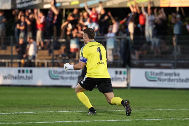 Fußball I Herren I Saison 2026 2027 I Regionalliga Nord I 3.Spieltag I Eintracht Norderstedt - BSV Kickers Emden I 12.08.2026 Lars Huxsohl (1, FC Eintracht Norderstedt) Norderstedt Edmund Plambeck Stadion Schleswig-Holstein Deutschland Copyright: xLobeca RalfxHomburgx