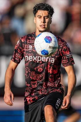 NIJMEGEN , 08-07-2026 , Stadium De Goffert , season 2026 2027 , Third qualifying round UEFA Champions League 2nd leg football , match between NEC Nijmegen and Olympiacos , picture shows NEC Nijmegen player Sami Ouaissa NEC - Olympiacos  x205660677x Copyright: