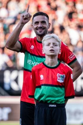 NIJMEGEN , 08-07-2026 , Stadium De Goffert , season 2026 2027 , Third qualifying round UEFA Champions League 2nd leg football , match between NEC Nijmegen and Olympiacos , picture shows NEC Nijmegen player Dusan Tadic NEC - Olympiacos  x205660679x Copyright:
