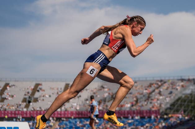 2026 European Athletics Outdoor Championships, Day 3, Birmingham, England, August 12, 2026 Josefine Tomine Eriksen Aks in the women’s 400-meter trial at the 2026 European Athletics Championships at Alexander Stadium in Birmingham on Wednesday. Photo: Beate Oma Dahle, NTB, Birmingham, England. EDITORIAL USE ONLY. RESTRICTED USE FOR BETTING COMPANIES.  Copyright: xBeatexOmaxDahlex xNTBx