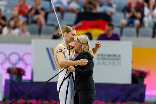 AACHEN - FEI World Championships 2026, AACHEN - FEI World Championships 2026 MEYER Kathrin (GER), Captain Claus OLD, BUEHRING Lisa (GER Longe) FEI Vaulting World Championship, WM, Weltmeisterschaft Individual Female Aachen, Reitstadion Soers 13. August 2026 -