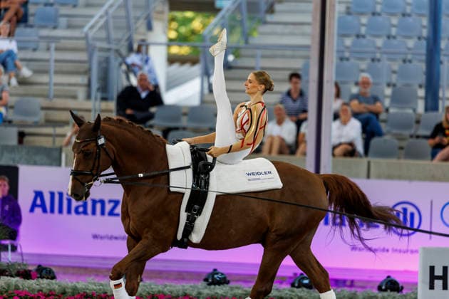 AACHEN - FEI World Championships 2026, AACHEN - FEI World Championships 2026 MEYER Kathrin (GER), Captain Claus OLD FEI Vaulting World Championship, WM, Weltmeisterschaft Individual Female Aachen, Reitstadion Soers 13. August 2026 -