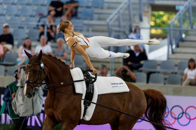 AACHEN - FEI World Championships 2026, AACHEN - FEI World Championships 2026 MEYER Kathrin (GER), Captain Claus OLD FEI Vaulting World Championship, WM, Weltmeisterschaft Individual Female Aachen, Reitstadion Soers 13. August 2026 -