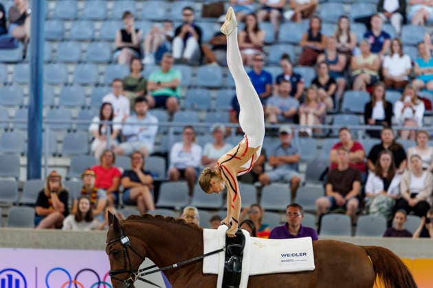 AACHEN - FEI World Championships 2026, AACHEN - FEI World Championships 2026 MEYER Kathrin (GER), Captain Claus OLD FEI Vaulting World Championship, WM, Weltmeisterschaft Individual Female Aachen, Reitstadion Soers 13. August 2026 -
