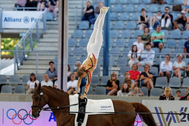 AACHEN - FEI World Championships 2026, AACHEN - FEI World Championships 2026 MEYER Kathrin (GER), Captain Claus OLD FEI Vaulting World Championship, WM, Weltmeisterschaft Individual Female Aachen, Reitstadion Soers 13. August 2026 -