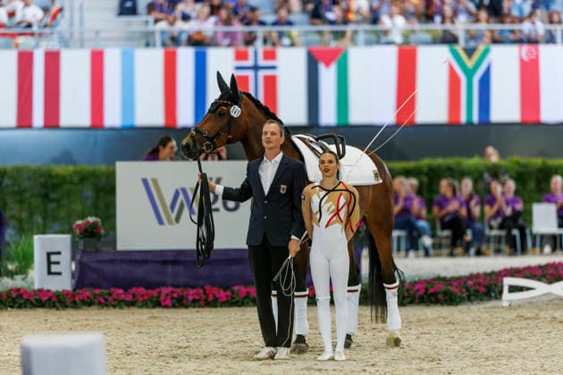 AACHEN - FEI World Championships 2026, AACHEN - FEI World Championships 2026 LAYHER Alica (GER), FBW Candy, ZEMBROT Daniel (GER Longe) FEI Vaulting World Championship, WM, Weltmeisterschaft Individual Female Aachen, Reitstadion Soers 13. August 2026 -