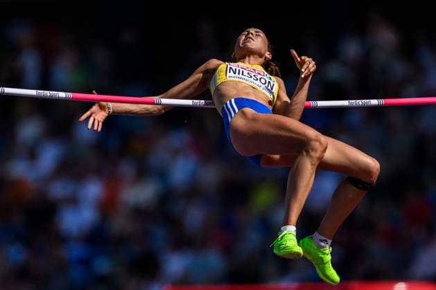 260813 Engla Nilsson of Sweden competes in women™s high jump qualification during day 4 of the 2026 European Athletics Championships on August 13, 2026 in Birmingham. Photo: Mathias Bergeld BILDBYRAN kod MB MT1068 friidrott athletics friidrett friidrotts-em em friidretts-em 2026 european athletics championships 4 bbeng sweden sverige hoydehopp high jump hoyde höjdhopp dam damer women Copyright: MATHIASxBERGELD BB260813MB029