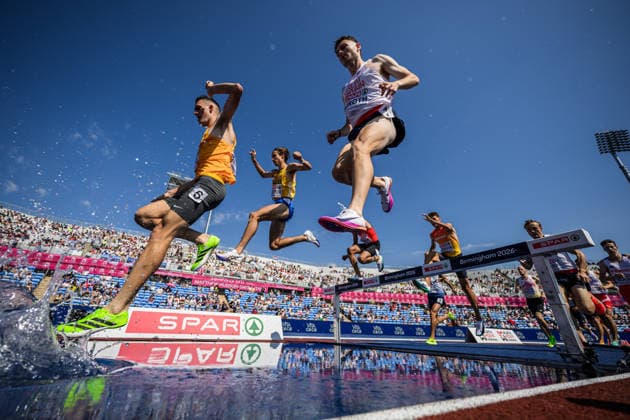 260813 Simon Sundström of Sweden competes in men s 3000 meter steeplechase qualification during day 4 of the 2026 European Athletics Championships on August 13, 2026 in Birmingham. Photo: Maxim Thore BILDBYRAN kod MT MT1068 friidrott athletics friidrett friidrotts-em em friidretts-em 2026 european athletics championships 4 bbeng sweden sverige Copyright: MAXIMxTHORE BB260813MT012