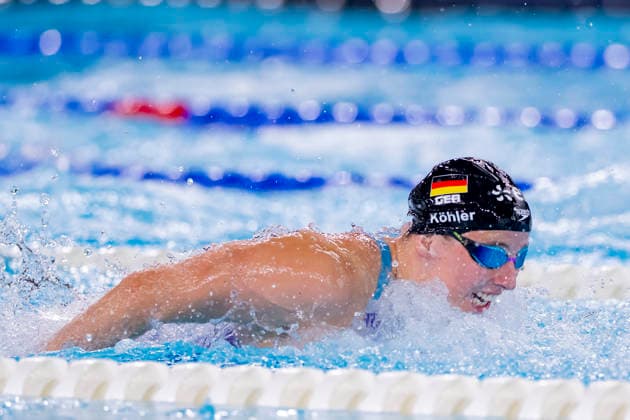 France, Paris, Centre Aquatique Olympique Metropole du Grand Paris, 13.08.2026, European Aquatics Championships, Day 14, Morning Session, Angelina Koehler, SG Neukoelln Berlin, Germany, Photo by Eibner Pressefoto Tino Henschel European Aquatics Championships, Day 14, Morning Session Paris Copyright: xEibnerxPressefotox