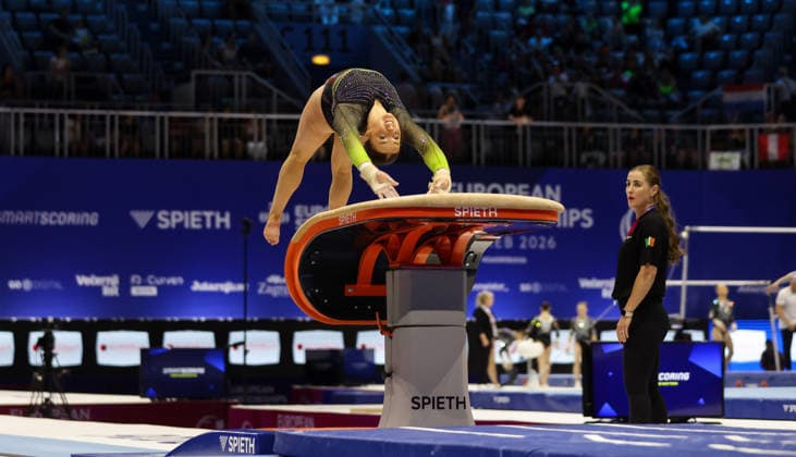 2026 Women s Artistic European Championships, Arena Zagreb, Croatia 13 8 2026 Ireland™s Emma Slevin during qualification Emma Slevin during qualification 13 8 2026  Copyright: xx GS__1283