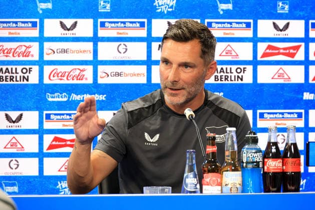 13.08.2026, DEU GER, Fussball , 2.Fussballbundesliga, Saison 2026 2027), Sportforum, Hertha BSC, Pressekonferenz Cheftrainer Stefan Leitl (Hertha BSC Berlin) 2. Liga: DFB DFL regulations prohibit any use of photographs as image sequences and or quasi-video) Berlin Sportforum Berlin Deutschland Copyright: xNordphotox xEnglerx