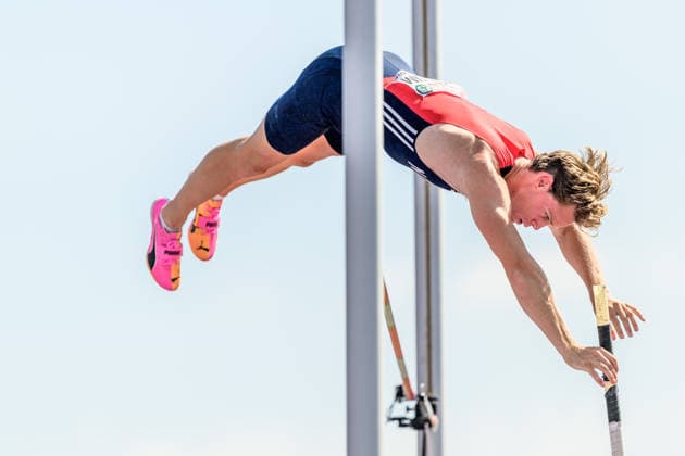 260813 Sander Aae Skotheim of Norway competes in men s decathlon pole vault during day 4 of the 2026 European Athletics Championships on August 13, 2026 in Birmingham. Photo: Mathias Bergeld BILDBYRAN kod MB MT1068 friidrott athletics friidrett friidrotts-em em friidretts-em 2026 european athletics championships 4 bbeng decathon tikamp tiokamp norge norway Copyright: MATHIASxBERGELD BB260813MB088