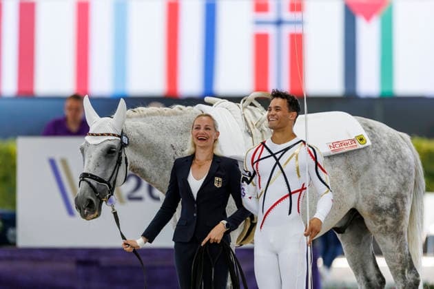 AACHEN - FEI World Championships 2026, AACHEN - FEI World Championships 2026 LEHNEN Bela (GER), Max, KAUSS Sarah (GER Longe) FEI Vaulting World Championship, WM, Weltmeisterschaft Individual Male Aachen, Reitstadion Soers 13. August 2026 -