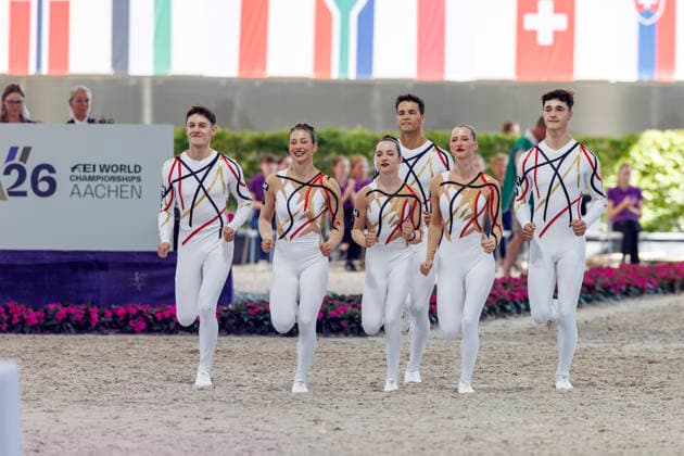 AACHEN - FEI World Championships 2026, AACHEN - FEI World Championships 2026 Team Germany FEI Vaulting World Championship, WM, Weltmeisterschaft Squad Compulsory Test Gruppen Aachen, Reitstadion Soers 13. August 2026 -