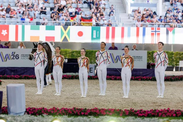 AACHEN - FEI World Championships 2026, AACHEN - FEI World Championships 2026 Team Germany FEI Vaulting World Championship, WM, Weltmeisterschaft Squad Compulsory Test Gruppen Aachen, Reitstadion Soers 13. August 2026 -