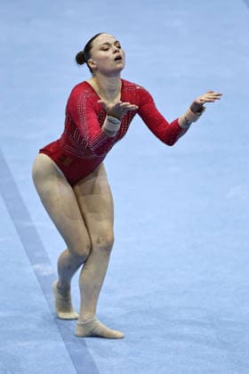 Jade Vansteenkiste, BEL, during qualification at 2026 Europeans in Zagreb; 13 08 2026;
