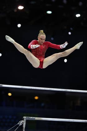 Lisa Vaelen, BEL, during qualification at 2026 Europeans in Zagreb; 13 08 2026;