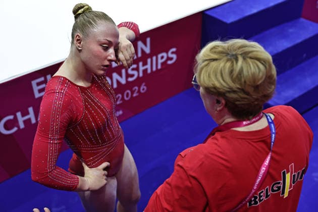 Lisa Vaelen, BEL, after qualification at 2026 Europeans in Zagreb; 13 08 2026;