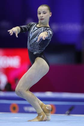 Anna Kalmykova, RUS, during qualification at 2026 Europeans in Zagreb; 13 08 2026;